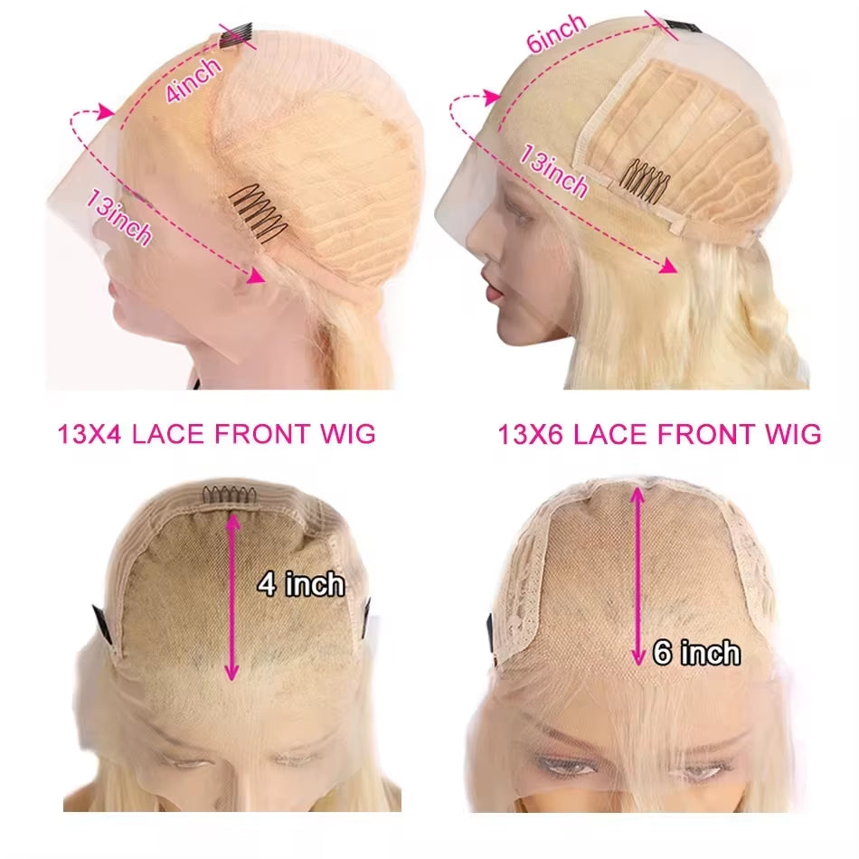 Blonde 613 Hd Lace Frontal Wig 13X6 Bone Straight Lace Front Wig 613 Colored Brazilian Human Hair Pre Plucked Wigs for Women